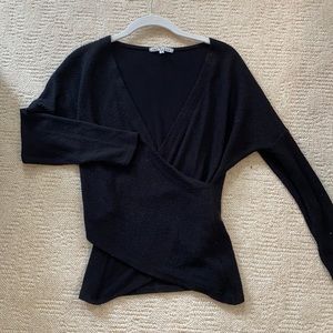 Cross front sweater